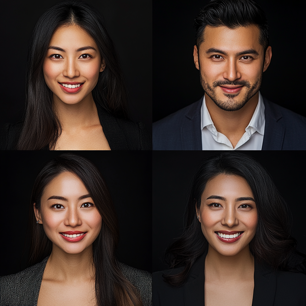 Smile in a headshot